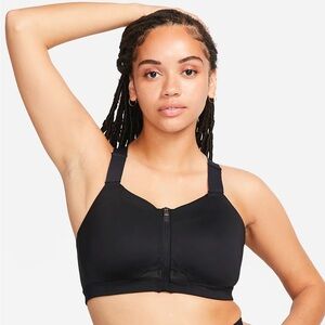 NWT. Nike Alpa Bra - High-Support Padded Zip Front Sports Bra. Small (A -C).